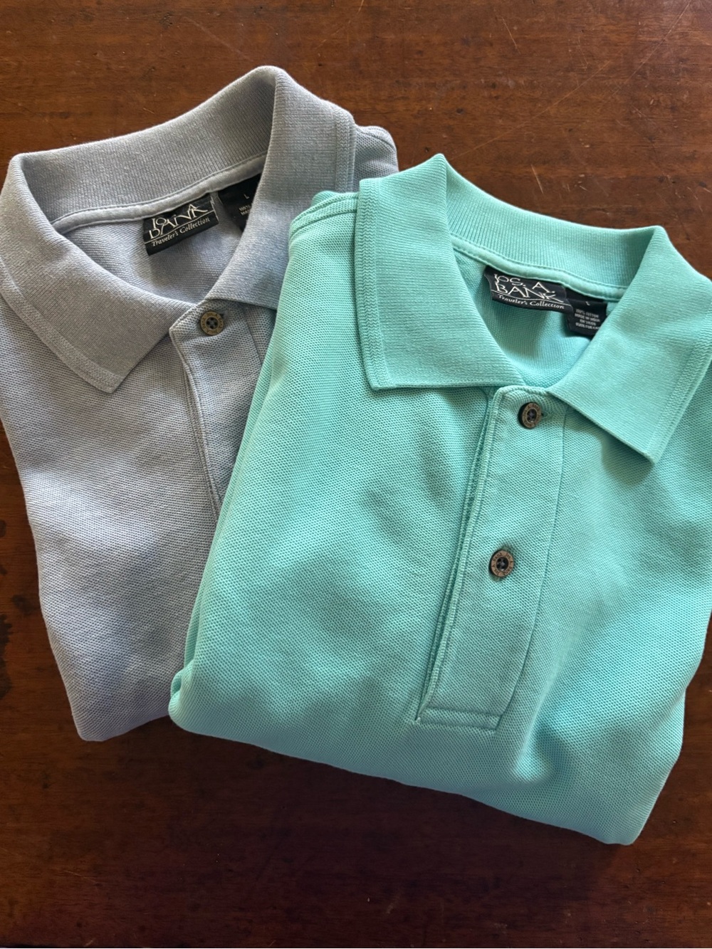 Jos. A. Bank Men's Polo Shirts - Light Gray & Aqua